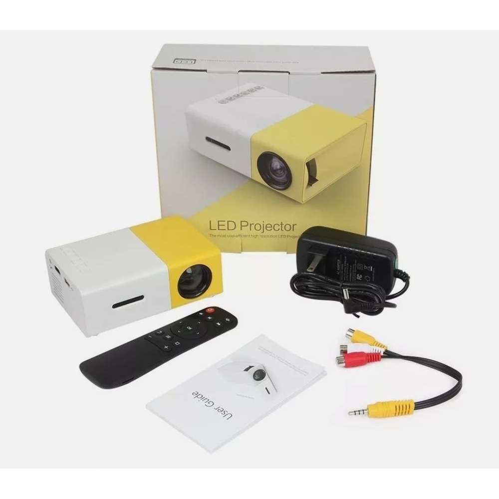 LED PROJECTOR HighResolution Portable LED Mini Projector White/Yellow New in Box - Picture 7 of 7